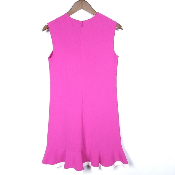 Victoria Beckham Target Fuchsia White Trim Dress - Picture 6 of 9